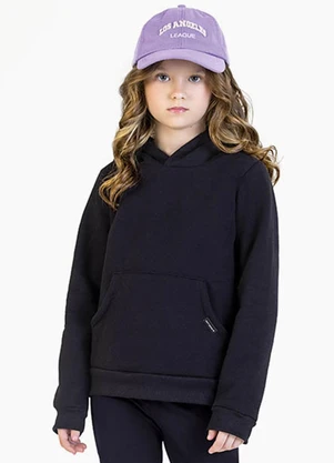 Soft Bonni - Blusão Infantil em Moletom Preto - SOFT BONNI