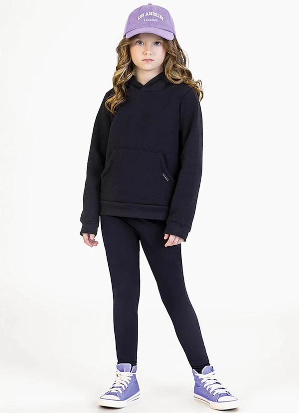 Soft Bonni - Blusão Infantil em Moletom Preto 2