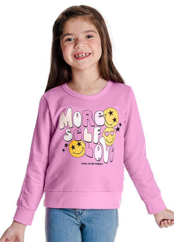Rovi Kids - Blusão Infantil Menina Self Love Rosa