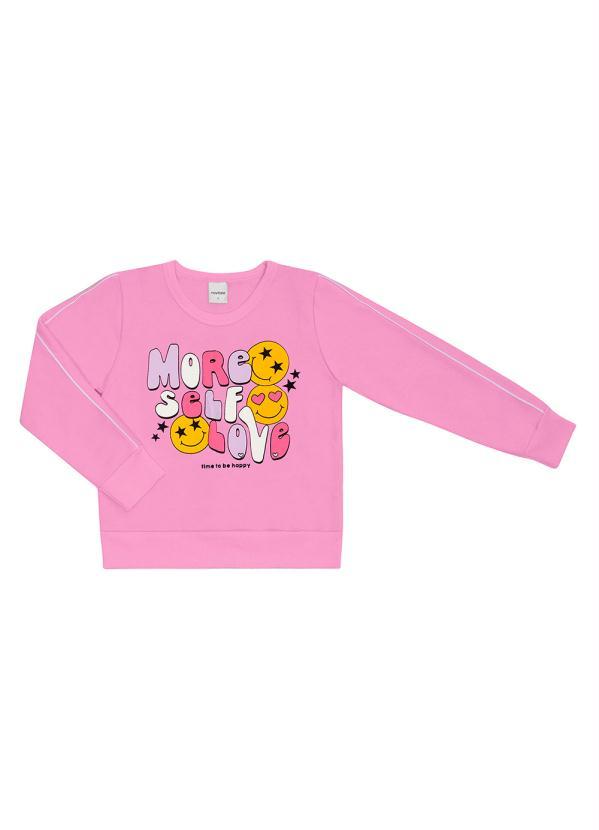 Rovi Kids - Blusão Infantil Menina Self Love Rosa