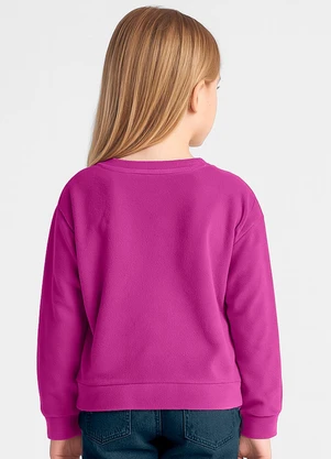 Infinita Cor - Blusão Infantil Menina com Laço Roxo - INFINITA COR