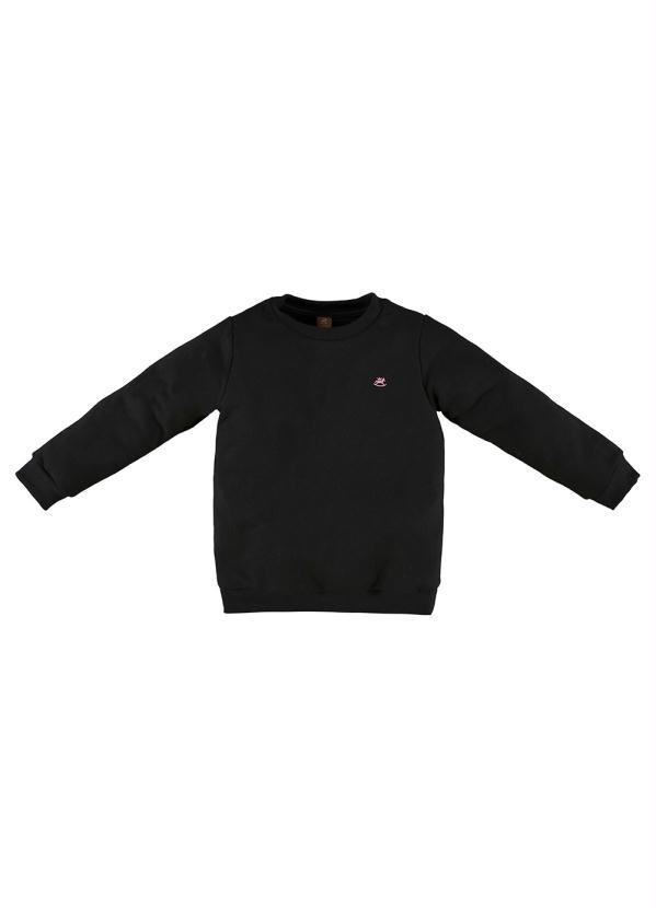 Up Baby - Blusão Infantil Menina de Moletom Preto