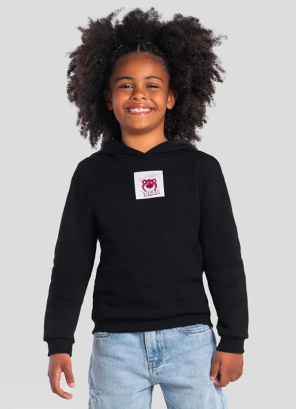 Brandili - Blusão Infantil Menina do Lotso Preto