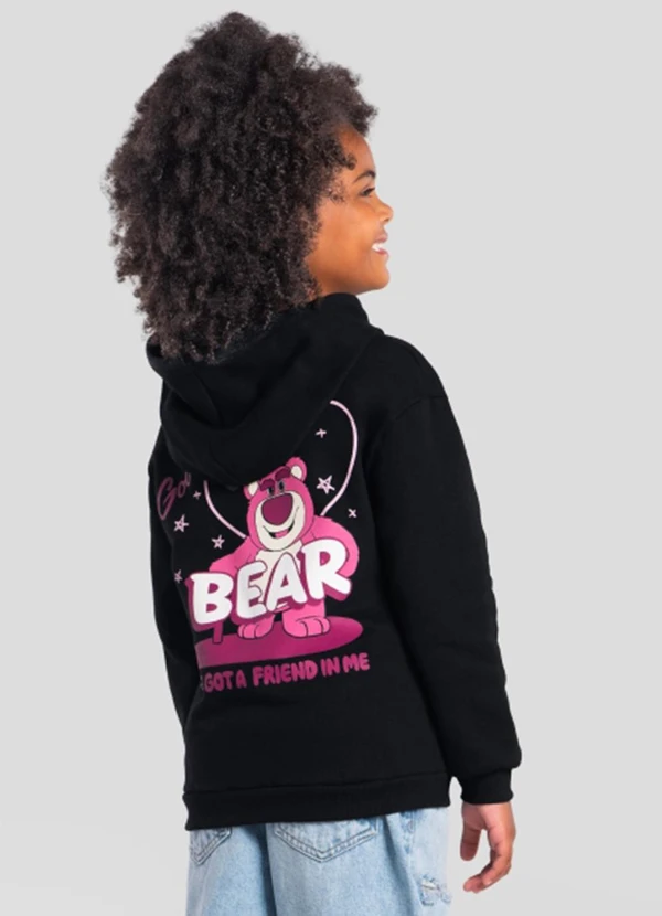 Brandili - Blusão Infantil Menina do Lotso Preto 2
