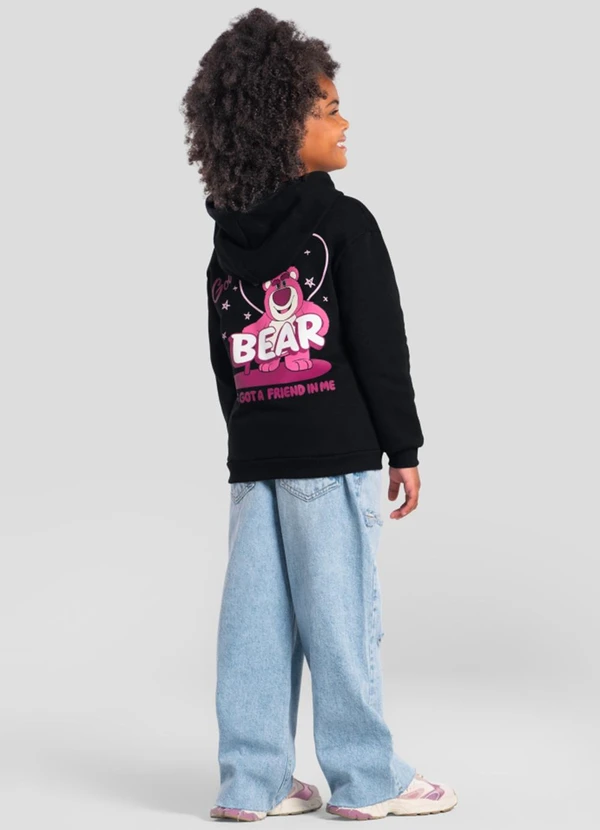 Brandili - Blusão Infantil Menina do Lotso Preto 4