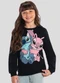 Brandili - Blusão Infantil Menina do Stitch Rosa - variação: Preto