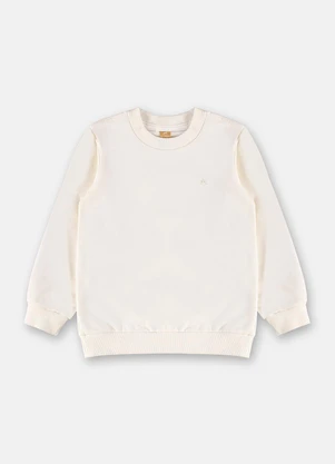 Up Baby - Blusão Infantil Molecotton Branco - UP BABY