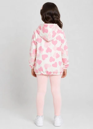 Select - Blusão Infantil Moletom Peluciado Feminino Bege - SELECT