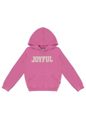 Malwee Kids - Blusão Joyful em Moletom Menina Rosa - MALWEE KIDS