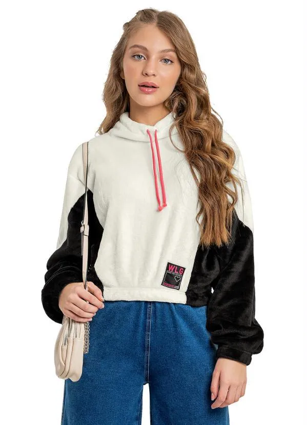 Gloss - Blusão Juvenil em Fleece Bege