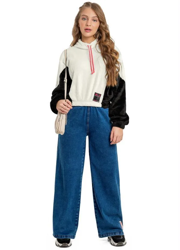 Gloss - Blusão Juvenil em Fleece Bege 2