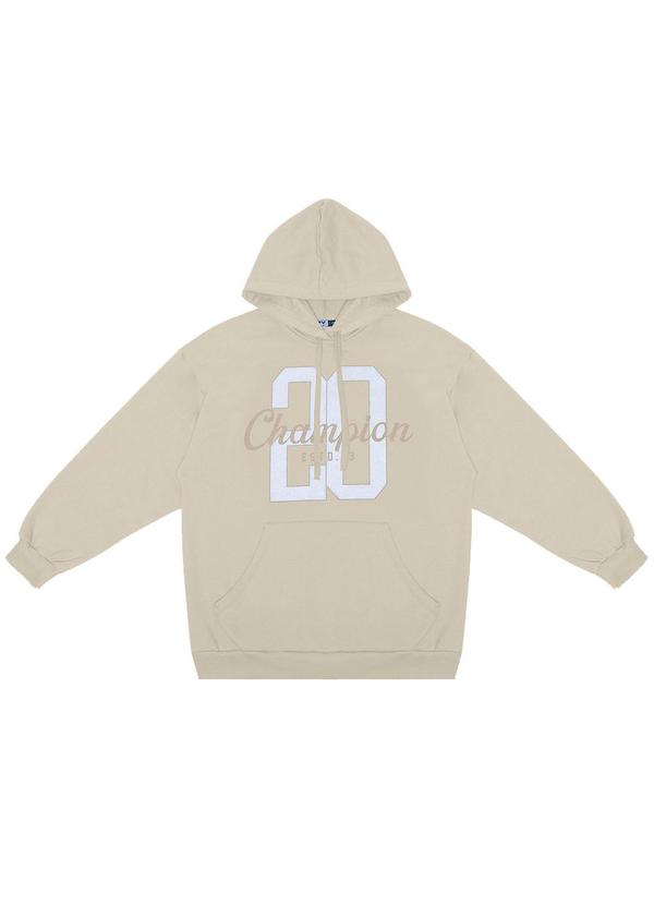 Minty - Blusão Juvenil Feminina em Moletom Bege