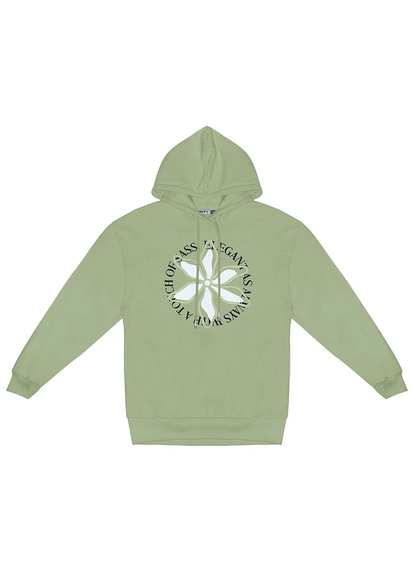 Minty - Blusão Juvenil Feminino com Capuz Verde