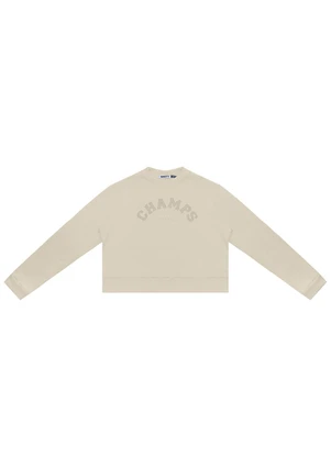 Minty - Blusão Juvenil Feminino em Moletom Bege - MINTY