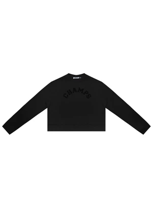 Minty - Blusão Juvenil Feminino em Moletom Preto - MINTY