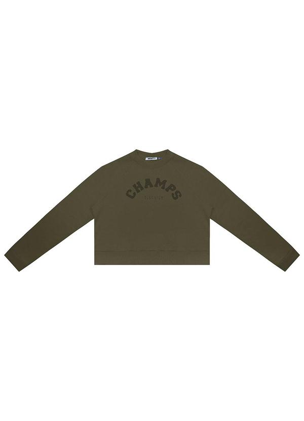 Minty - Blusão Juvenil Feminino em Moletom Verde 1