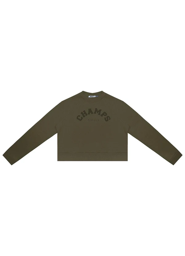 Minty - Blusão Juvenil Feminino em Moletom Verde