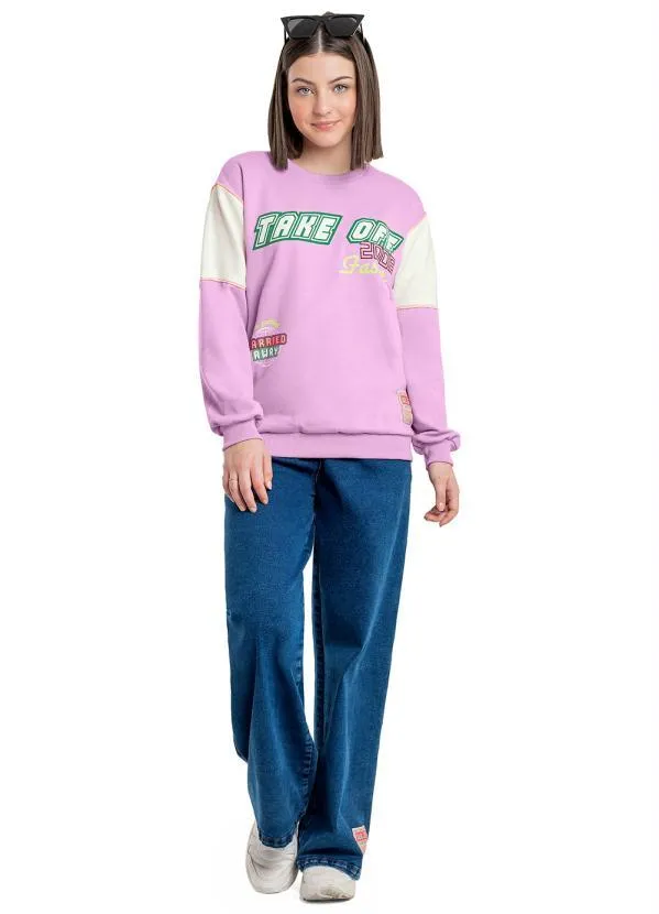 Gloss - Blusão Juvenil Menina em Moletom Roxo 2