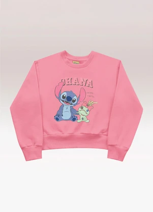 Fakini Kids - Blusão Lilo & Stitch Rosa - FAKINI KIDS