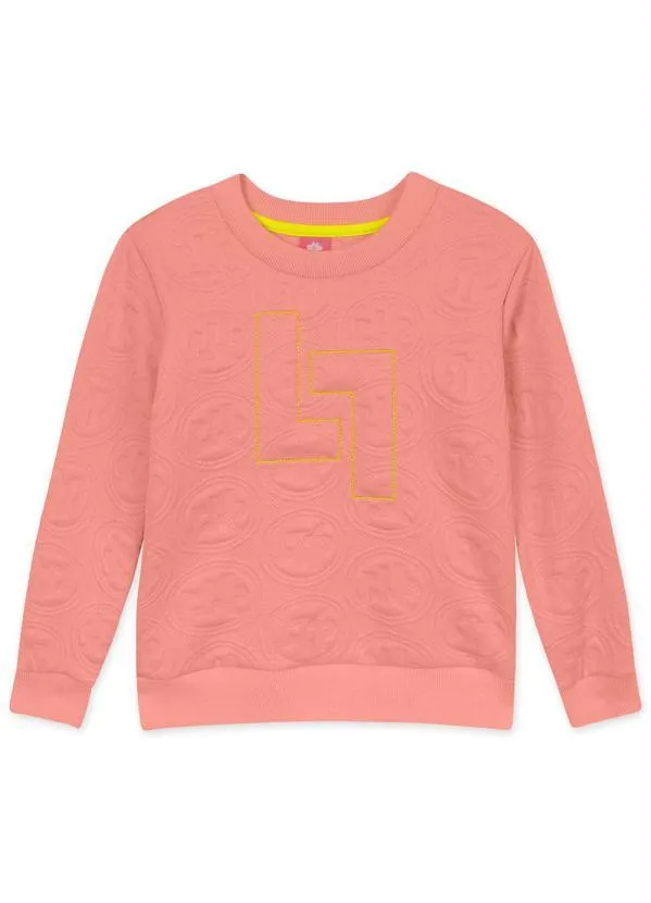 Lilica Ripilica - Blusão Manga Longa Infantil MeninaLaranja