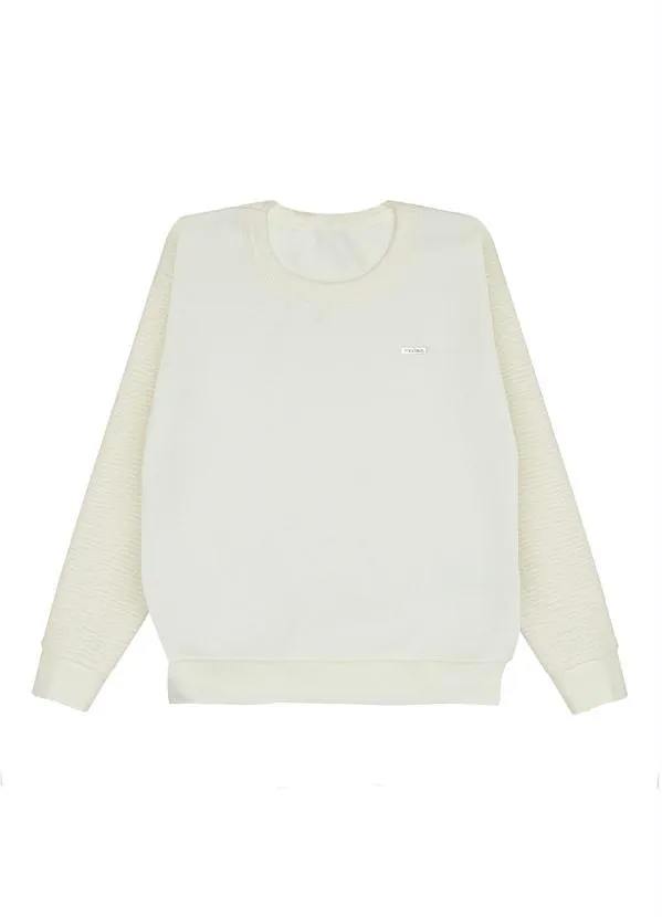 Marisol Play - Blusão Manga Longa Moletom MeninaBege