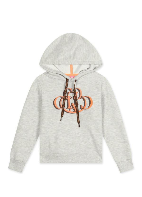 Lilica Ripilica - Blusão Manga Longa Moletom Infantil Cinza