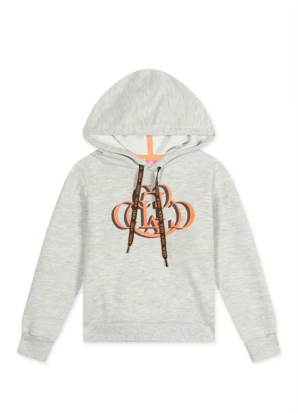 Lilica Ripilica Blusão Manga Longa Moletom Infantil Cinza