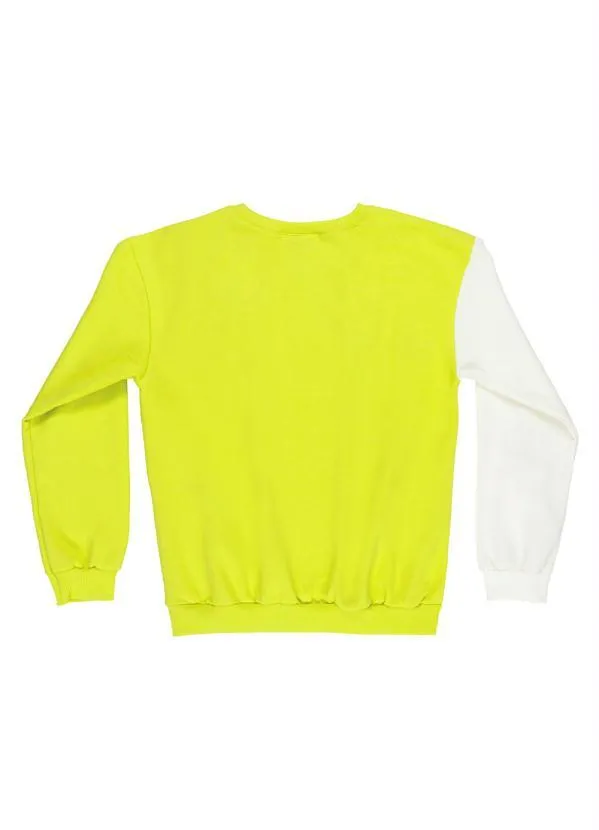 Gloss - Blusão Menina Juvenil em Moletom Amarelo 4