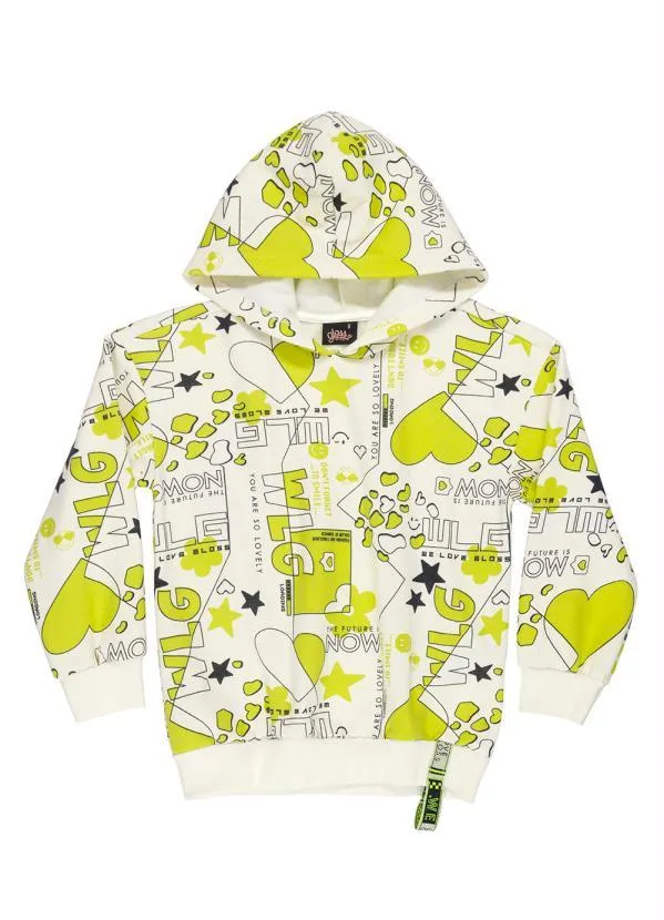 Gloss - Blusão Menina Oversized em Molecotton Bege 3