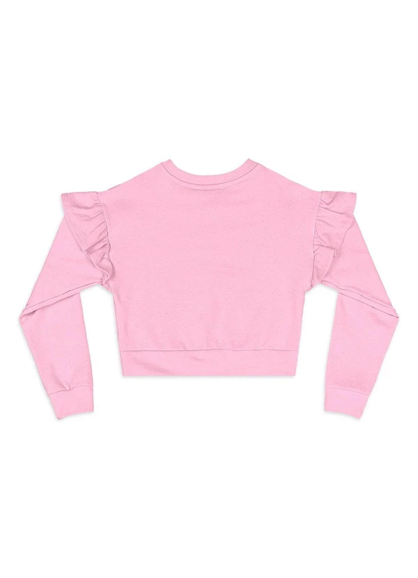 Quimby - Blusão Molecotton Babado Strass Rosa 5