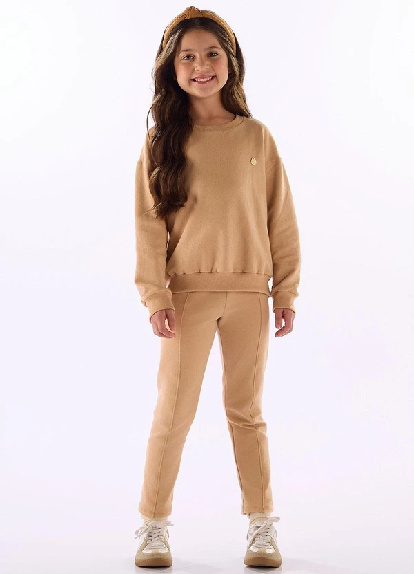 Quimby - Blusão Molecotton Felpado Marrom 2