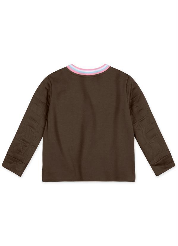 Lilica Ripilica - Blusão Moletom Menina Infantil Marrom 2