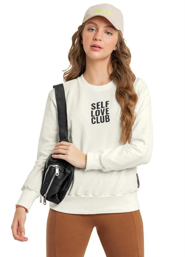 Gloss - Blusão Moletom Juvenil Menina Bege