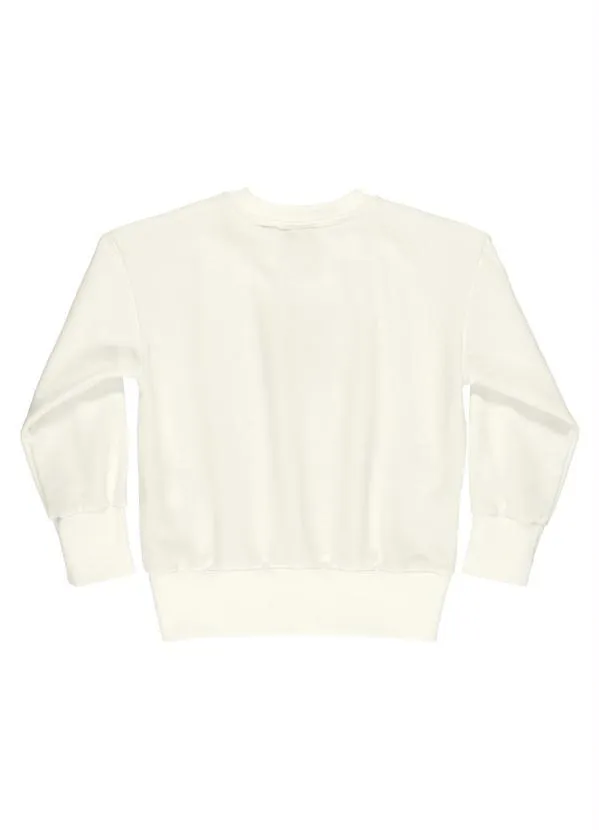 Gloss - Blusão Moletom Juvenil Menina Bege 4