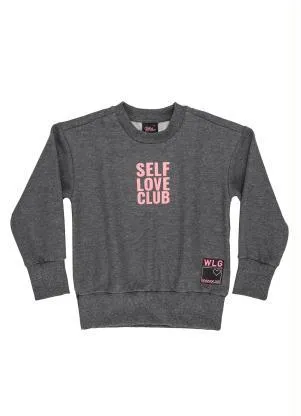 Gloss - Blusão Moletom Juvenil Menina Cinza - GLOSS