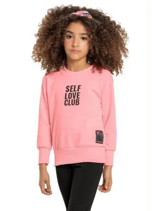 Gloss - Blusão Moletom Juvenil Menina Rosa - GLOSS