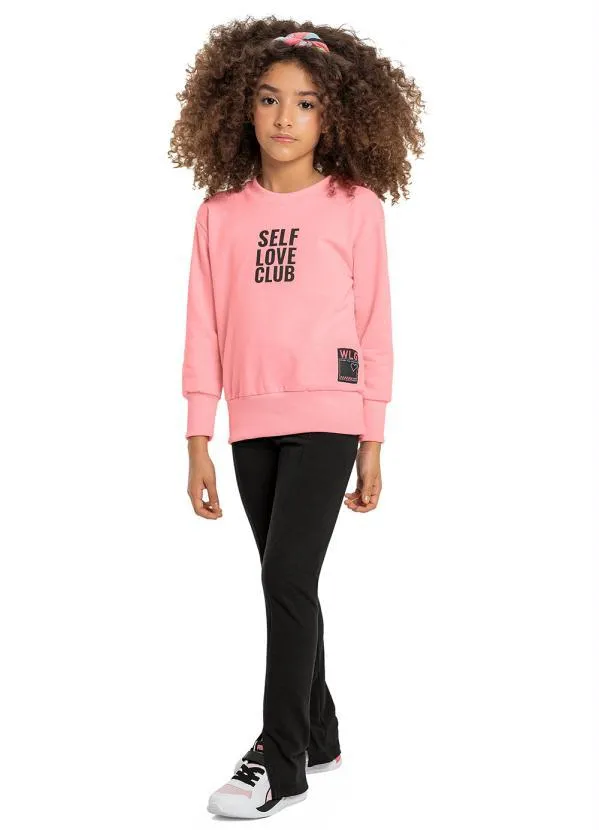 Gloss - Blusão Moletom Juvenil Menina Rosa 2