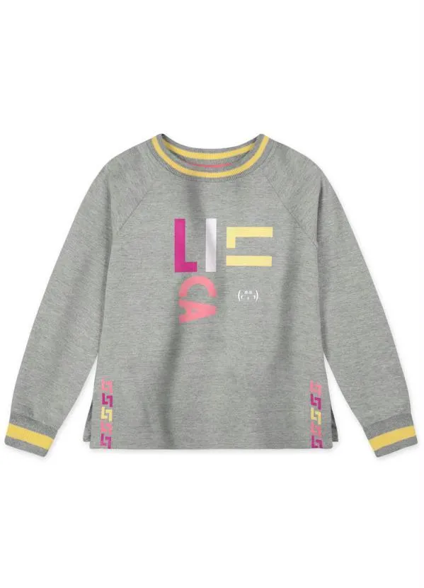 Lilica Ripilica - Blusão Moletom Menina Cinza