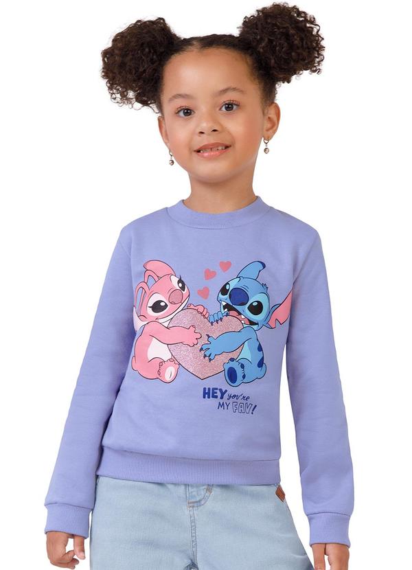 Malwee Kids - Blusão Stitch® em Moletom Roxo