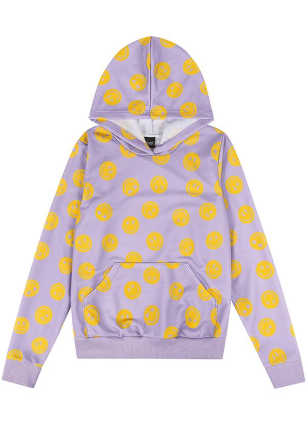 Young Class - Blusão Teen Menina em Moletinho Roxo