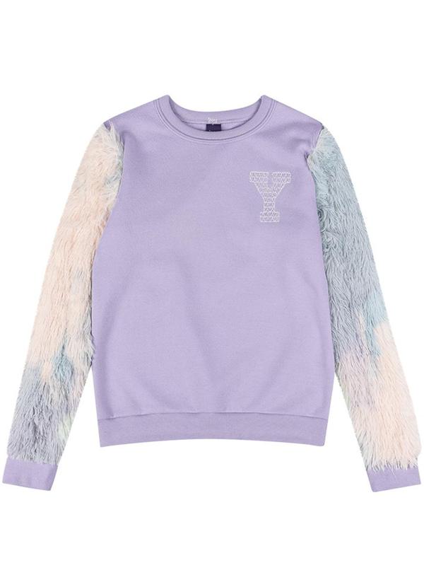 Young Class - Blusão Teen Menina em Moletom Roxo