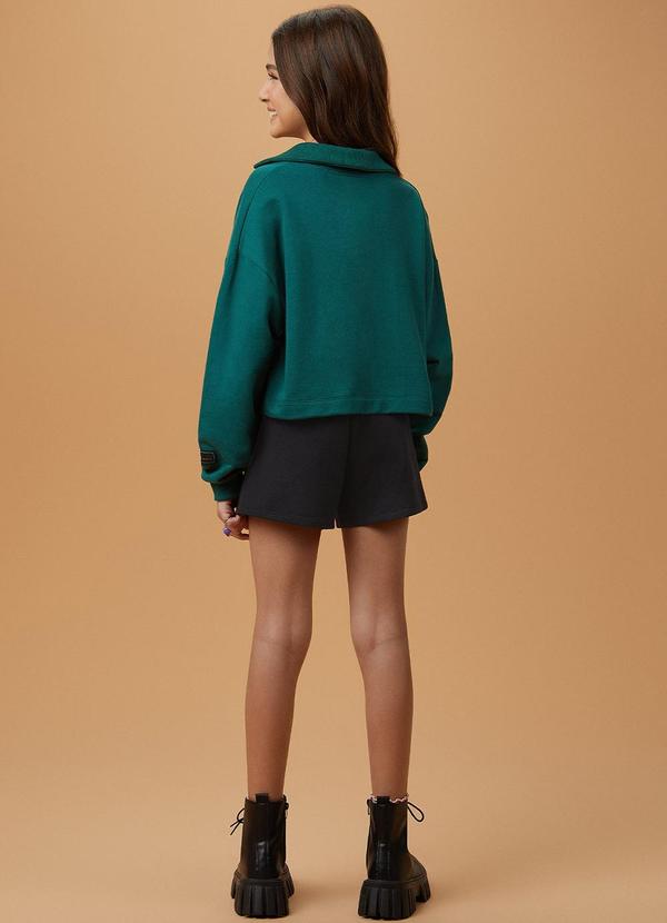 I Am - Casaco de Moletom com Gola Polo Verde 4