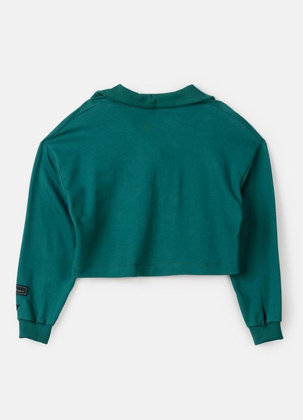 I Am - Casaco de Moletom com Gola Polo Verde 7