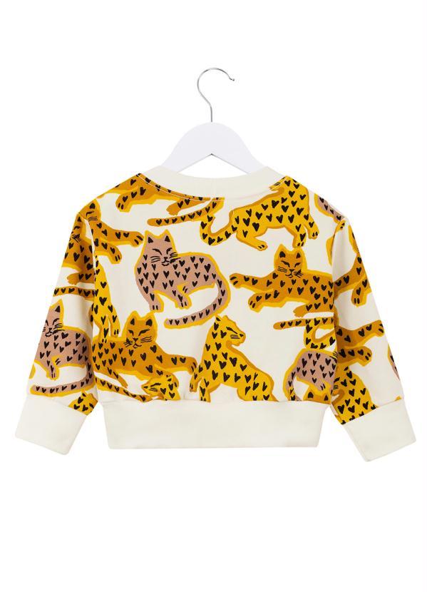 Fábula - Casaco de Moletom Onça Coração Branco 2