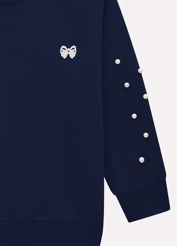 Milon - Casaco Infantil com Pérolas Milon Marinho 2