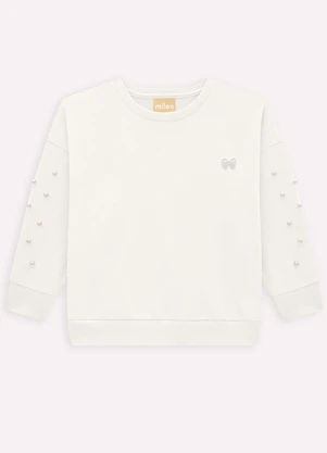 Casaco Infantil  com Pérolas Milon (Off White) - MILON