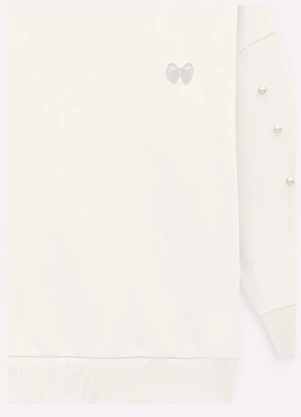 Casaco Infantil  com Pérolas Milon (Off White) - MILON