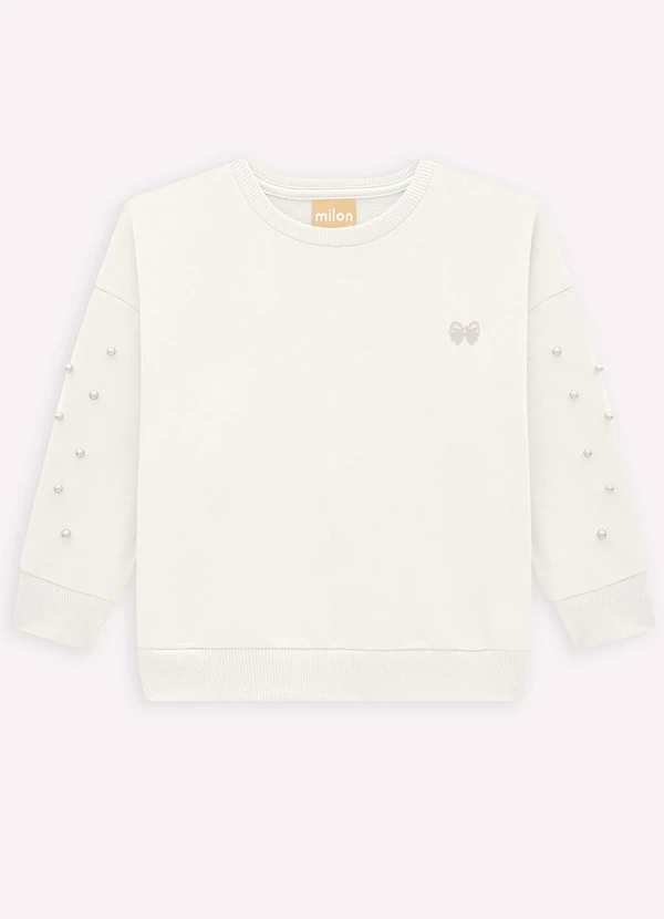 Milon - Casaco Infantil com Pérolas Milon Off White