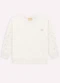 Milon - Casaco Infantil  com Pérolas Milon Off White - variação: Off White