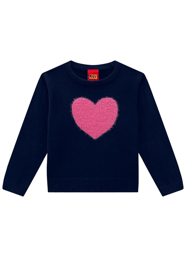Kyly - Casaco Infantil Menina Coração Azul 1
